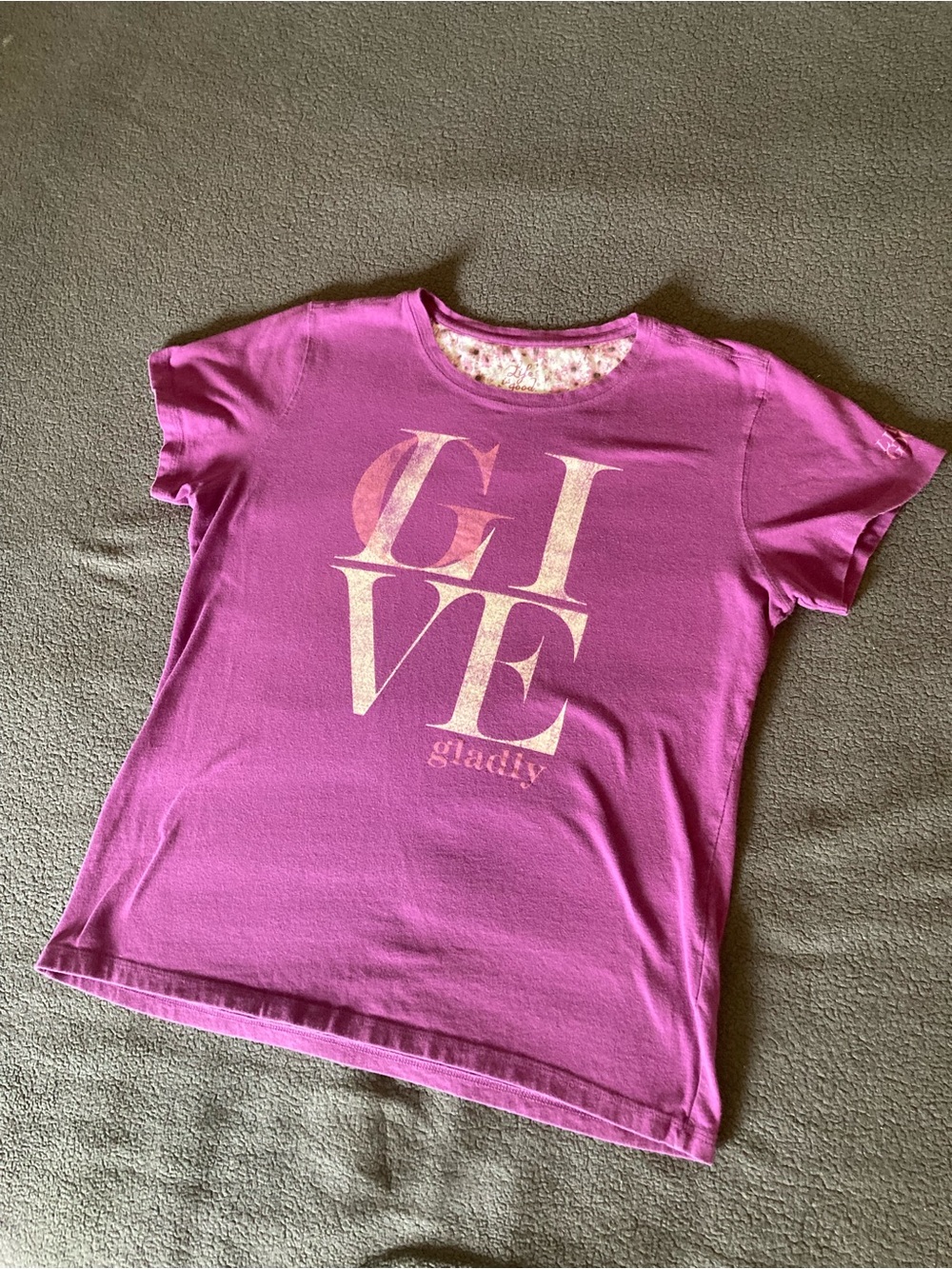 Life Is Good Pink 'GIVE' Graphic Short Sleeve Tee